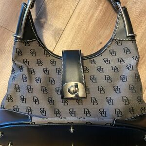 Dooney & Bourke Black Monogram Shoulder Bag